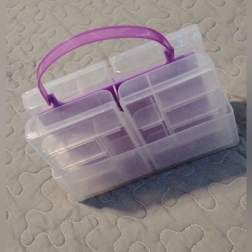 Purple and Clear Storage Organizer